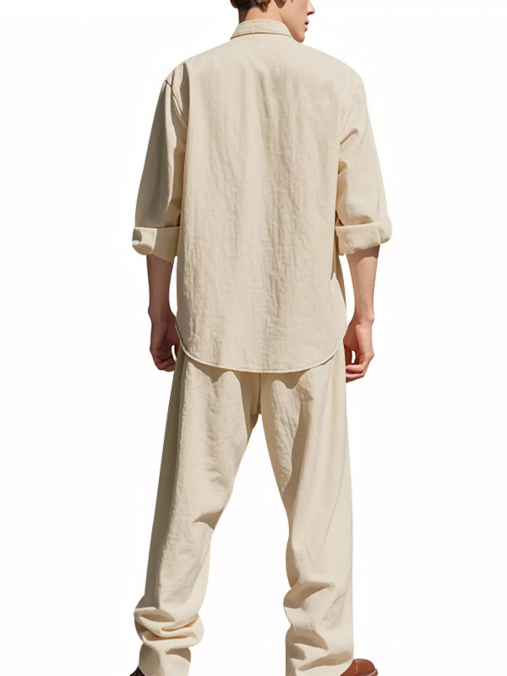 Ensemble Homme Élégant — Chemise Boutonnée Manches Longues & Pantalon - Bootiky