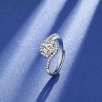 Bague Moissanite 1 Carat — Argent Sterling 925 Ajustable - Bootiky