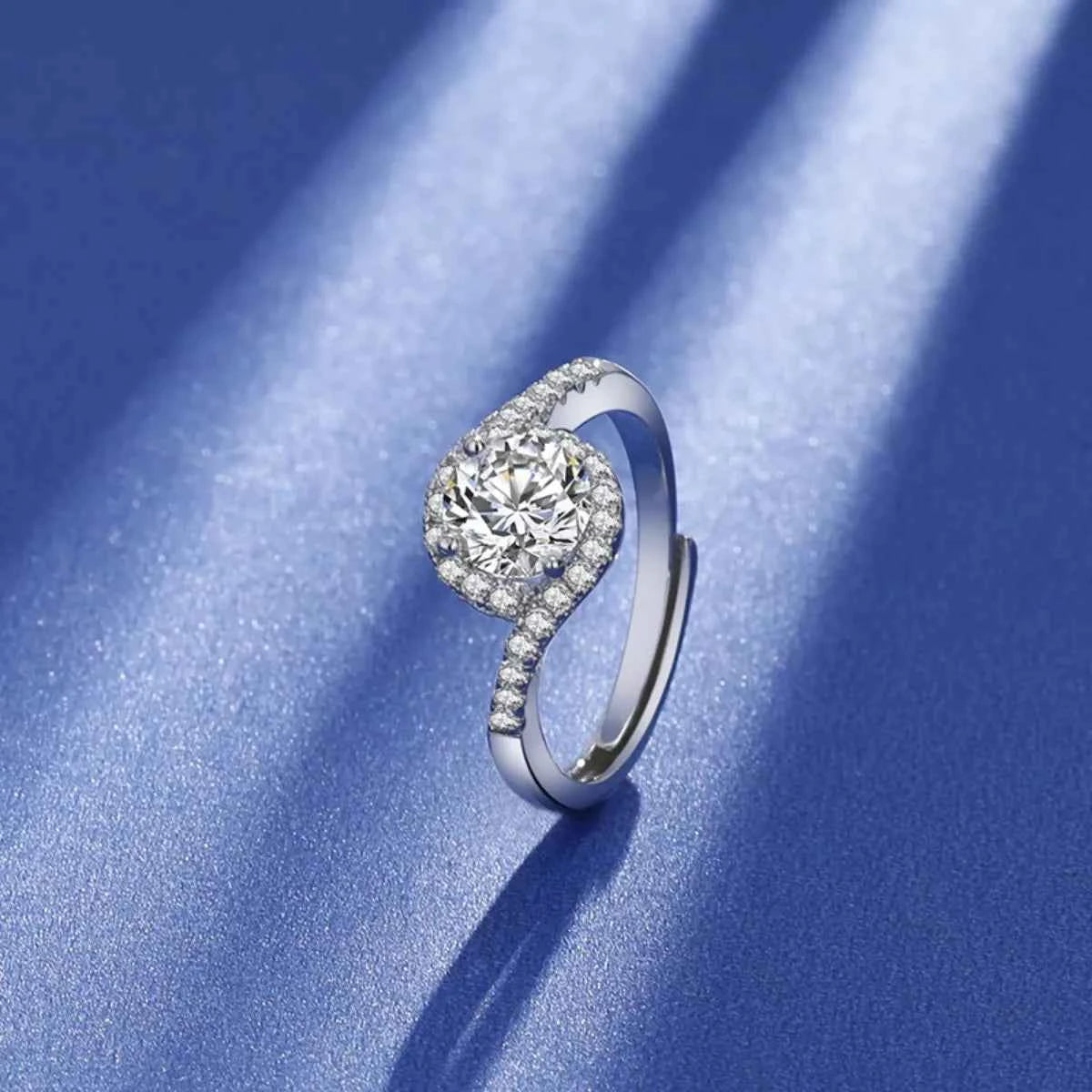 Bague Moissanite 1 Carat — Argent Sterling 925 Ajustable - Bootiky