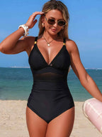 Maillot de Bain Une Pièce à Panneaux en Mesh - Bootiky