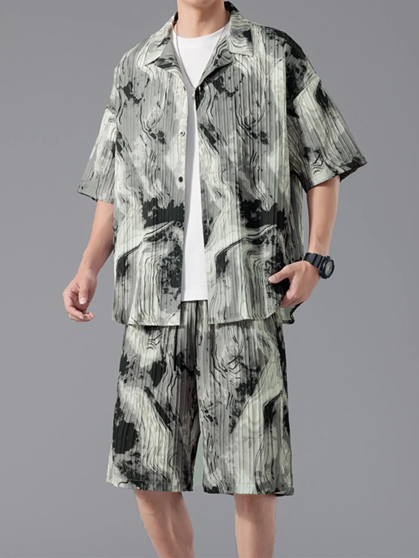 Ensemble Homme Été — Chemise Tie-Dye & Short Casual - Bootiky