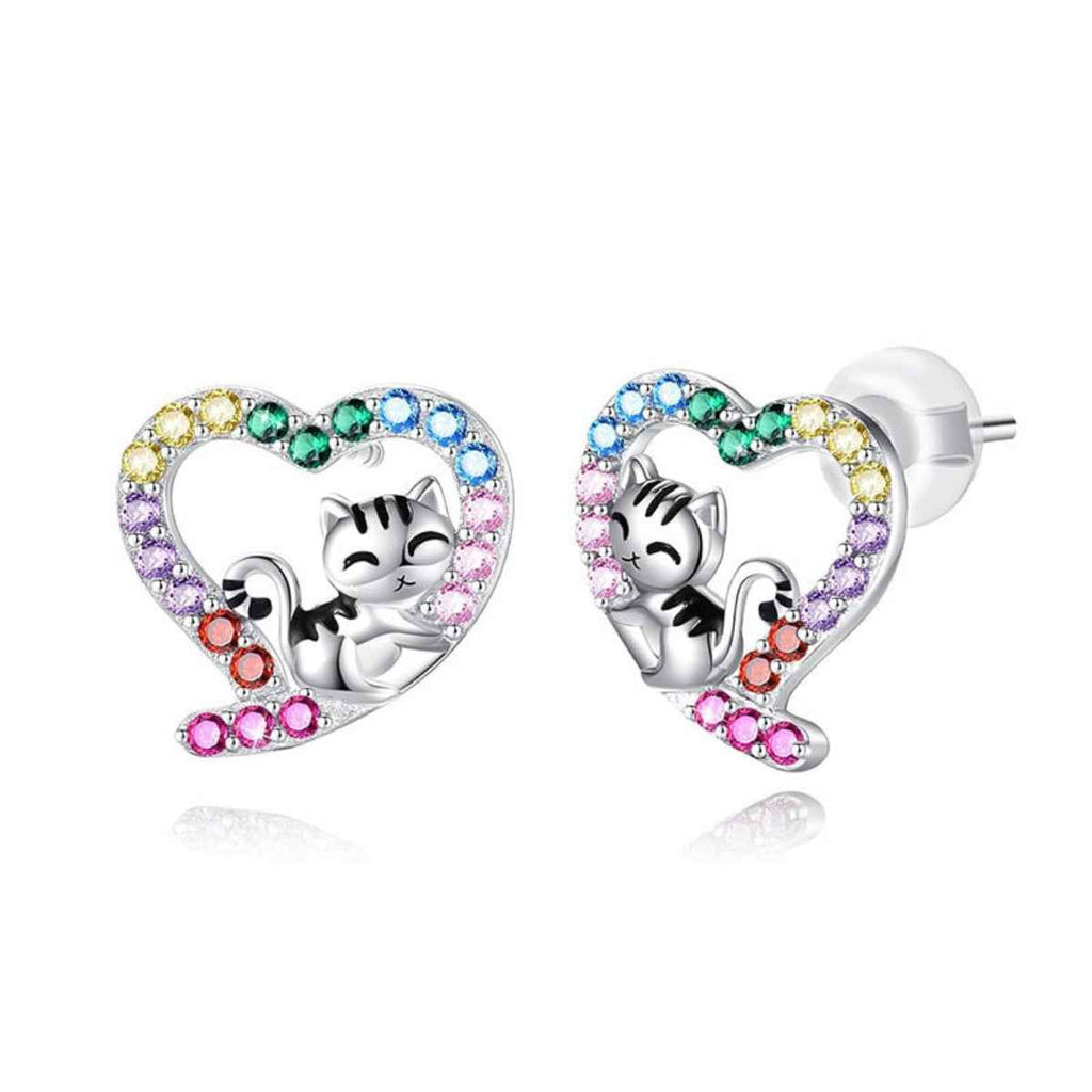 Puces d'Oreilles Cœur en Argent Sterling 925 & Zircon – Bijou Romantique Femme | Bootiky - Bootiky
