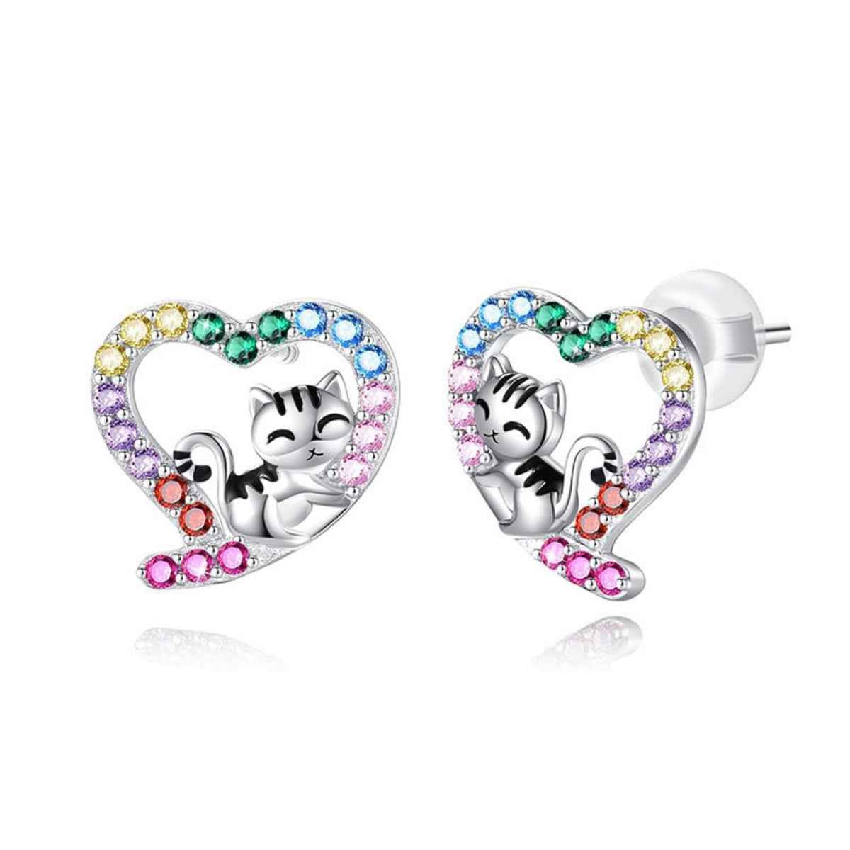 Puces d'Oreilles Cœur en Argent Sterling 925 & Zircon – Bijou Romantique Femme | Bootiky - Bootiky