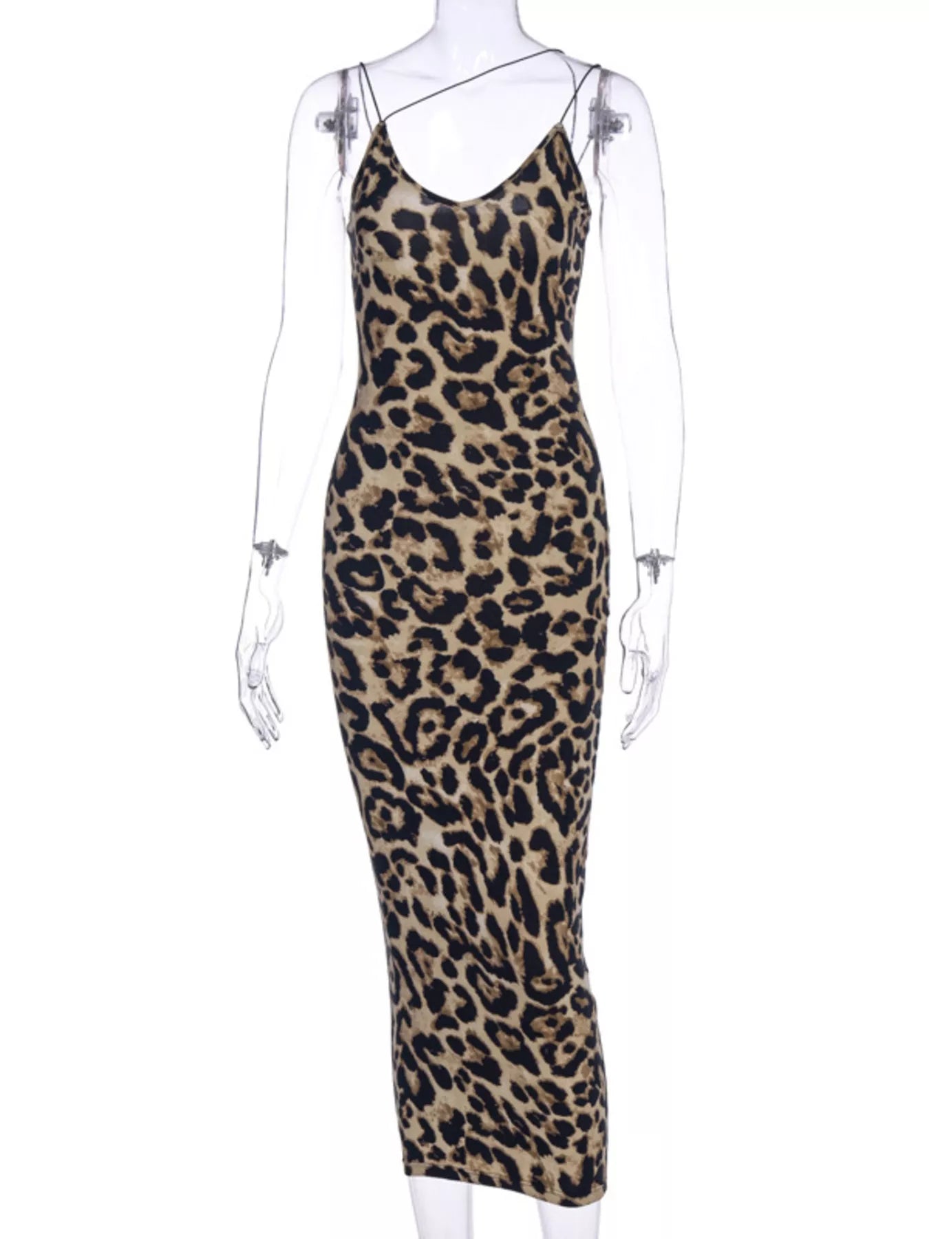 Robe Midi Bretelles Spaghetti — Imprimé Animal & Très Extensible - Bootiky