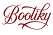 Bootiky logo in elegant red script on white background